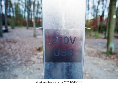 230 v usb electrical outlet outdoor.