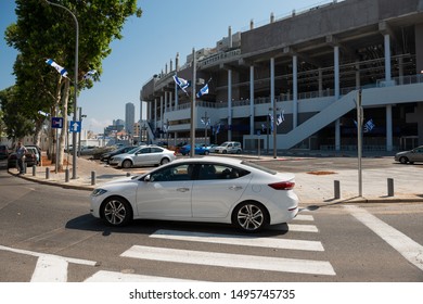 23-08-2019 TEL AVIV-JAFFO, ISREAL. Parking Lot Near The Football Stadium Bloomfield That Has Undergone Extensive Renovations And Reconstructions