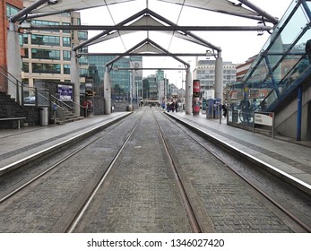 23rd January 2019, Dublin, Ireland. Luas Tram Terminus Outside Connolly Railway Station, Amiens Street.