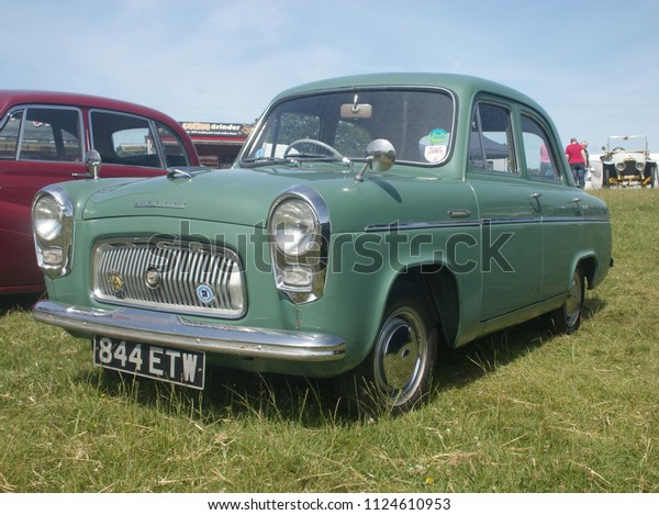 23rd June 2018- A lovely old Ford Prefect at a\
classic car show in Pontacothi near Carmarthen, Carmarthenshire,\
Wales, UK.