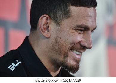 24 January 2020, Headingley Carnegie Stadium, Leeds, UK, Rugby League, Betfred Super League, Season Launch 2020 : Dual Code International Rugby Player Sonny Bill Williams Enjoys A Joke In A Q&A. 