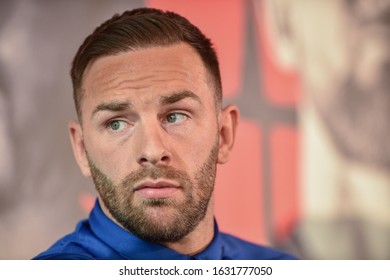 24 January 2020, Headingley Carnegie Stadium, Leeds, UK, Rugby League, Betfred Super League, Season Launch 2020 : New Leeds Rhinos Recruit And England International Luke Gale Answers Press Questions.