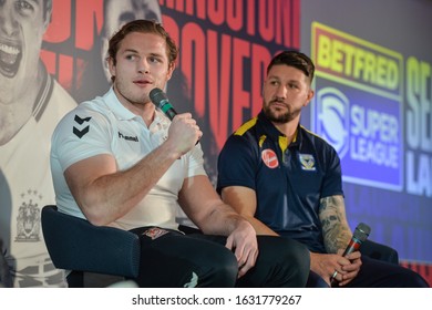 24 January 2020, Headingley Carnegie Stadium, Leeds, UK, Rugby League, Betfred Super League, Season Launch 2020 : England Internationals George Burgess And Gareth Widdop Discuss The Season Launch.