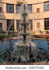 24-02-2019,A Fountain In National Museum, New Delhi,India