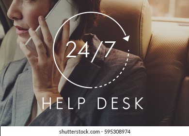 24/7 Help Desk Customer Service Overlay