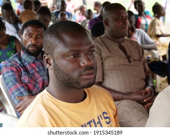 24th December 2020,Lagos Nigeria : Group Of Africa People Sitting In-front Of   Camera