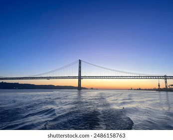 25 de Abril Bridge Lisbon at night - Powered by Shutterstock