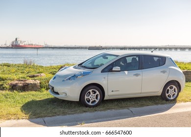 25 June 2017, Sydney, Australia - Electric Vehicle Nissan Leaf