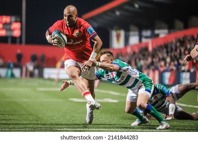 25 March, 2022, Cork, Ireland - Simon Zebo at the United Rugby Championship match between Munster (51) and Benetton (22)