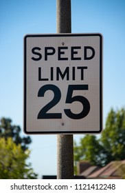 25 Mph Speed Limit Sign