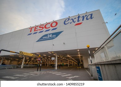 25.05/2019 Slough,England. Tesco Extra Superstore in Slough. Tesco PLC is a British multinational grocery and general merchandise retailer and one of the biggest in Britain.