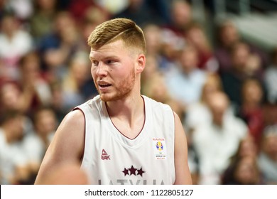 25.06.2018. RIGA, LATVIA. Friendly basketball game National men's basketball team of Latvia and National men's basketball team of Russia.