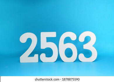 2563-number-object-on-blue-260nw-1878875