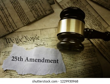 25th Amendment News Headline On US Constitution                              