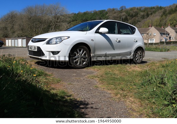 25th April 2021- A stylish Hyundai i30 Comfort\
CRDI, five door family hatchback car, in a parking area near\
Pendine, Carmarthenshire, Wales,\
UK.