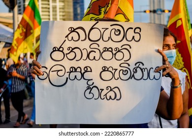 25th April 2022, Colombo-Sri Lanka:
Sri Lankan Struggle Against To The Rajapaksha Family. Power Of The Sri Lankan People. People’s Struggle 