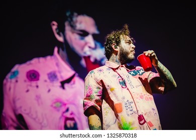 25th February 2019. Ziggo Dome, Amsterdam. Performance Of Post Malone