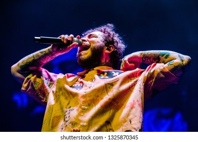 25th February 2019. Ziggo Dome, Amsterdam. Performance Of Post Malone