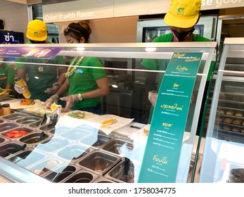 26 May 2020; Bangkok Thailand: Salad Bar At Subway Sandwiches Restaurant. Subway Is An American Fast Food Restaurant Franchise That Sells Sandwiches And Salads.