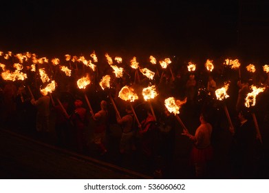 26.1.2016 LERWICK: Up helly aa Viking festival happening anually on Shetland Islands