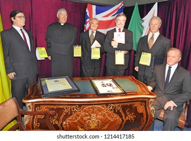 26th October 2018 Dublin. Waxworks Of Irish Politicians, Many Of Whom Worked On The Good Friday Agreement, Now Under Scrutiny Due To Brexit.  