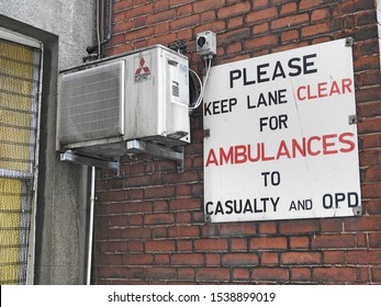 26th September 2019, Dublin, Ireland. Hospital Signage At Temple Street Children's University Hospital, A Children's Hospital Located On Temple Street, Dublin, Ireland. 