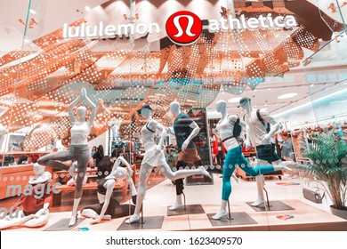 27 November 2019, UAE, Dubai: Lululemon Athletica store in Emirates Mall