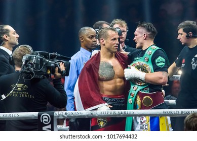 27.01.2018. RIGA,LATVIA. World Boxing Super Series Semi Final Fight Between Mairis Briedis And Oleksandr Usyk. Arena Riga.