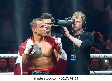 27.01.2018. RIGA,LATVIA. World Boxing Super Series Semi Final Fight Between Mairis Briedis And Oleksandr Usyk. Arena Riga.