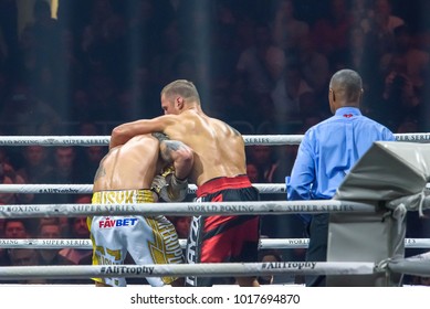 27.01.2018. RIGA,LATVIA. World Boxing Super Series Semi Final Fight Between Mairis Briedis And Oleksandr Usyk. Arena Riga.