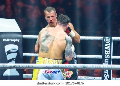 27.01.2018. RIGA,LATVIA. World Boxing Super Series Semi Final Fight Between Mairis Briedis And Oleksandr Usyk. Arena Riga.