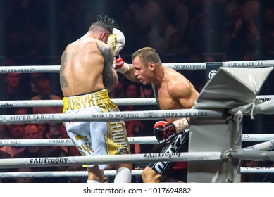 27.01.2018. RIGA,LATVIA. World Boxing Super Series Semi Final Fight Between Mairis Briedis And Oleksandr Usyk. Arena Riga.