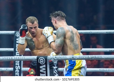 27.01.2018. RIGA,LATVIA. World Boxing Super Series Semi Final Fight Between Mairis Briedis And Oleksandr Usyk. Arena Riga.