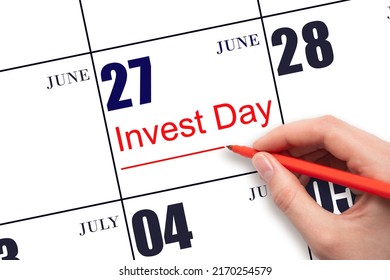 27th Day June Hand Drawing Red Stock Photo 2170254579 | Shutterstock