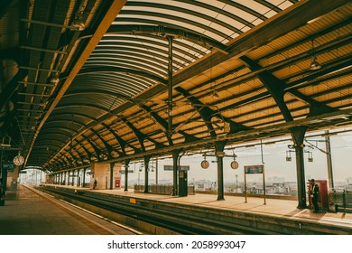 28 September 2021, SRT Dark Red Line Train Station In Thailand, Vintage Look