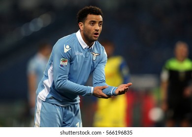 28.01.2017. Stadio Olimpico, Rome, Italy. Serie A Football. Lazio Vs Chievo. Felipe Anderson In Action During The Match.