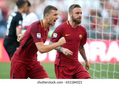 28.05.2017. Stadio Olimpico, Rome, Italy. Last Match Of Francesco Totti. Daniele De Rossi Score The Gol During The Match Roma Vs Genoa.