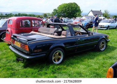 28th May 2022- A stylish Rover 3500 Vanden Plas Auto, two door customised roadster, at a classic car show near Newcastle Emlyn, Ceredigion, Wales, UK.