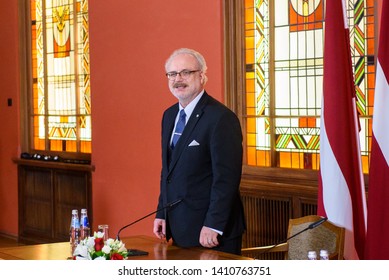 29.05.2019. RIGA, LATVIA. Egils Levits, Newly Elected President Of Latvia , During Press Conference At Parliament Of Latvia.