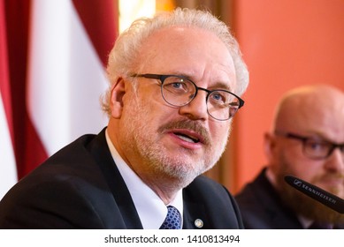 29.05.2019. RIGA, LATVIA. Egils Levits, Newly Elected President Of Latvia , During Press Conference At Parliament Of Latvia.