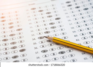 2b Pencil And Exam Paper, School College University Testing Grade Mock Exam In Further Education Program, Using Selective Question Method Test, Concept Of Education System, Close Up Copy Space Layout