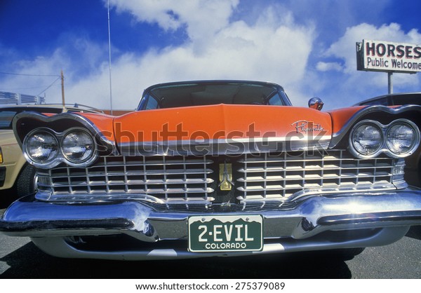 2-Evil License Plate on\
1957 Plymouth