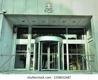 2nd October 2019, Dublin, Ireland.  Entrance Door To The Royal College Of Surgeons In Ireland RCSI In St Stephen's Green, Providing Training In The Healthcare Professions.