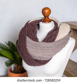 3 Colors Woolen Crochet Snood