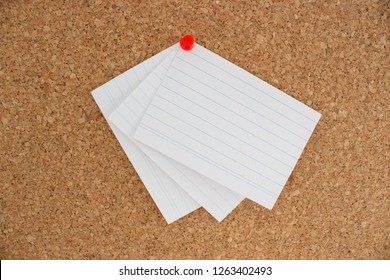 3
Index Cards On A Cork Board