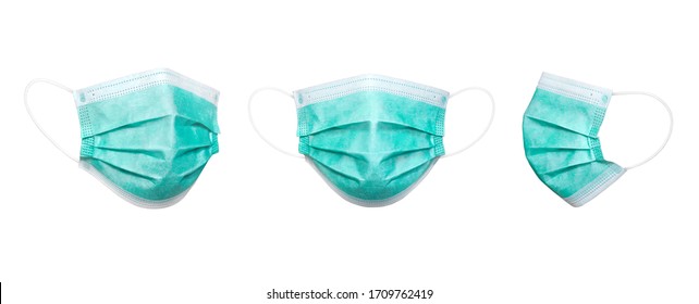 3 Perspective Angles  Medical Mask In Isolated