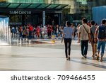 3 september 2017, crowd of people walking in square at Siam Center/Siam Paragon Bangkok Thailand