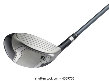 3 Wood Driver Golf Club, Close-up Of Driver Head.