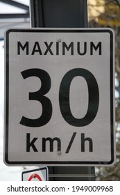 30 Kph Speed Limit Sign Stock Photo (Edit Now) 1949009968