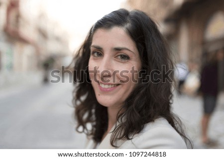 Similar – Image, Stock Photo Portrait of a Beautiful middle aged woman